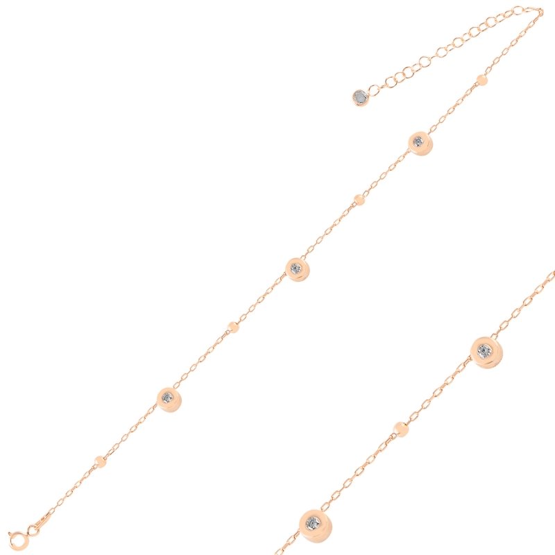 Dangle CZ & Ball Bracelet - B98336