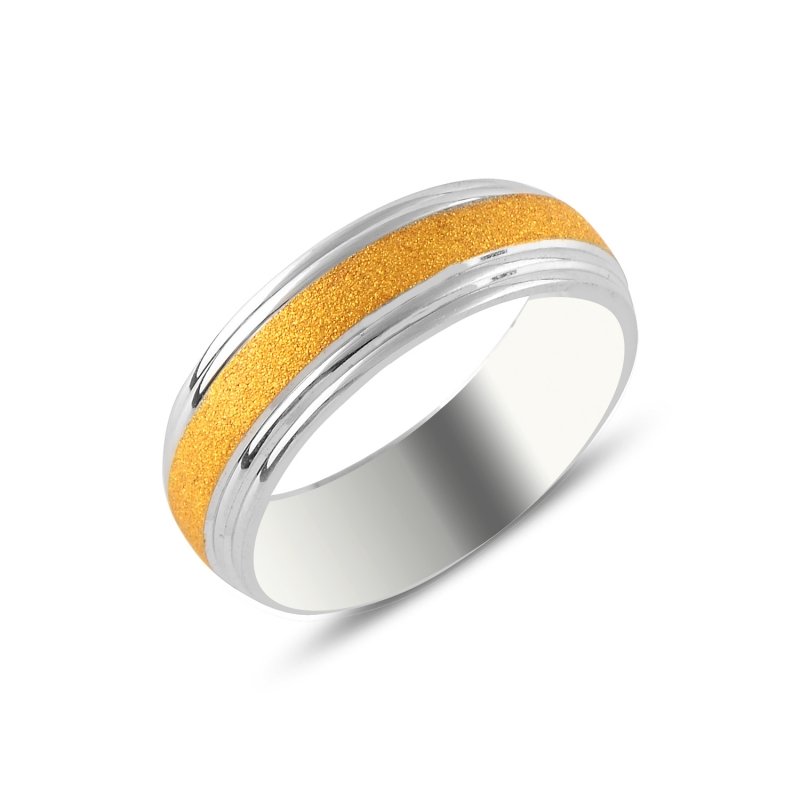 Sandblasted Dual Color 6mm Band Ring - WR98345