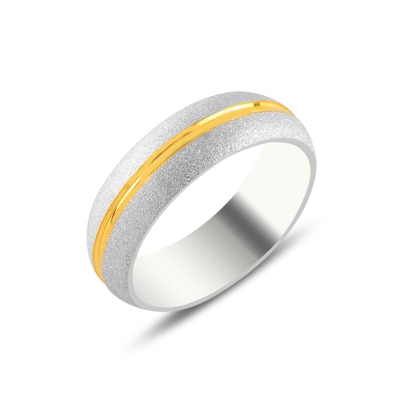 Sandblasted Dual Color 6mm Band Ring - WR98350