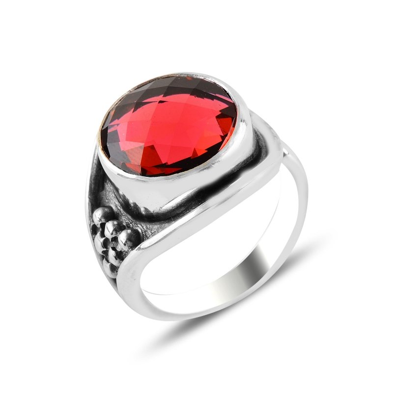 Ruby CZ Adjustable Size Ring - R98510