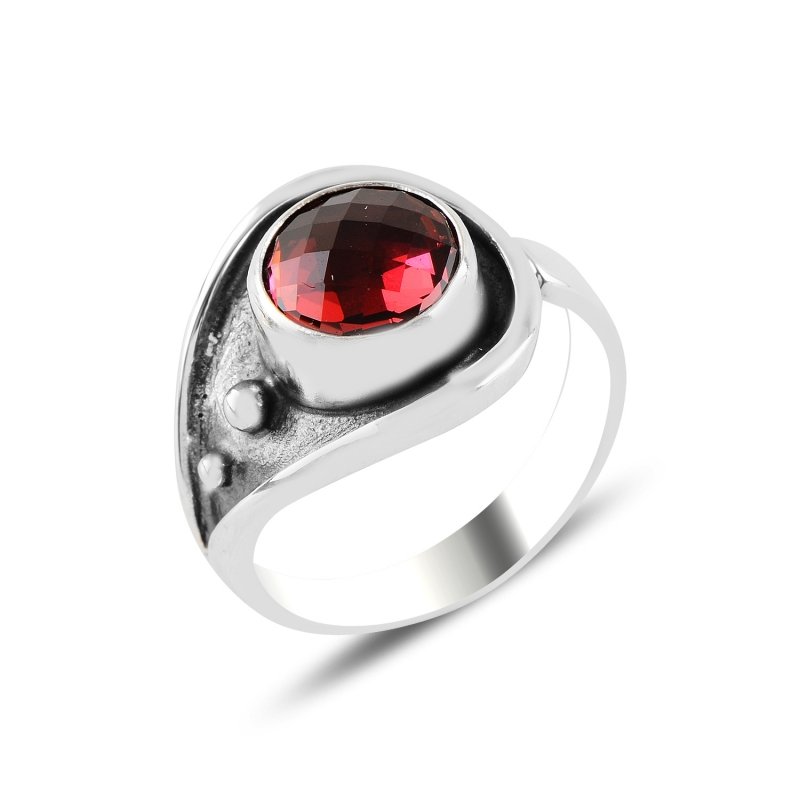 Ruby CZ Adjustable Size Ring - R98514