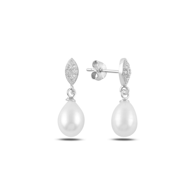 Dangle Pearl & CZ Earrings - E98763