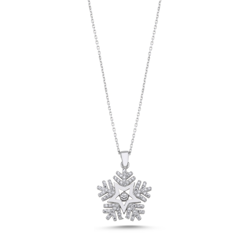 Snowflake CZ Necklace - N98878