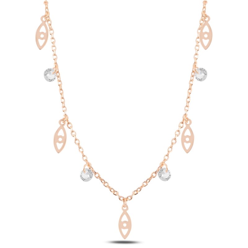Dangle Eye & CZ Charm Necklace - N98885