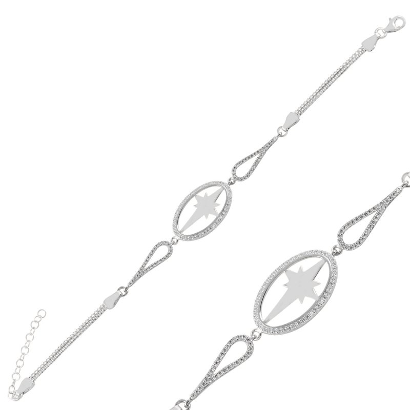 Polaris CZ & Box Chain Bracelet - B98902