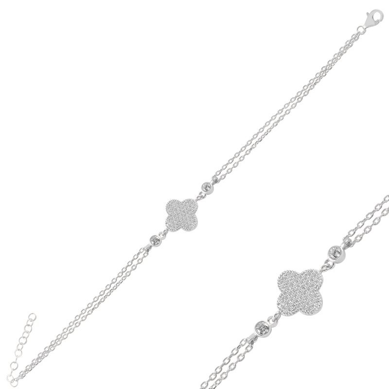 Quatrefoil CZ Bracelet - B98909