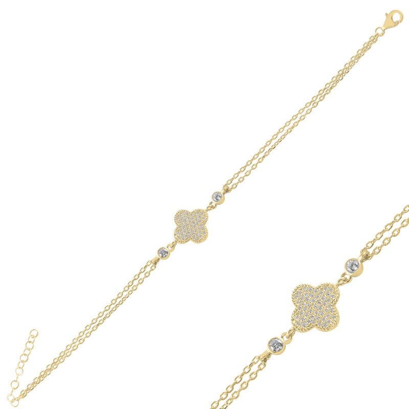 Quatrefoil CZ Bracelet - B98909