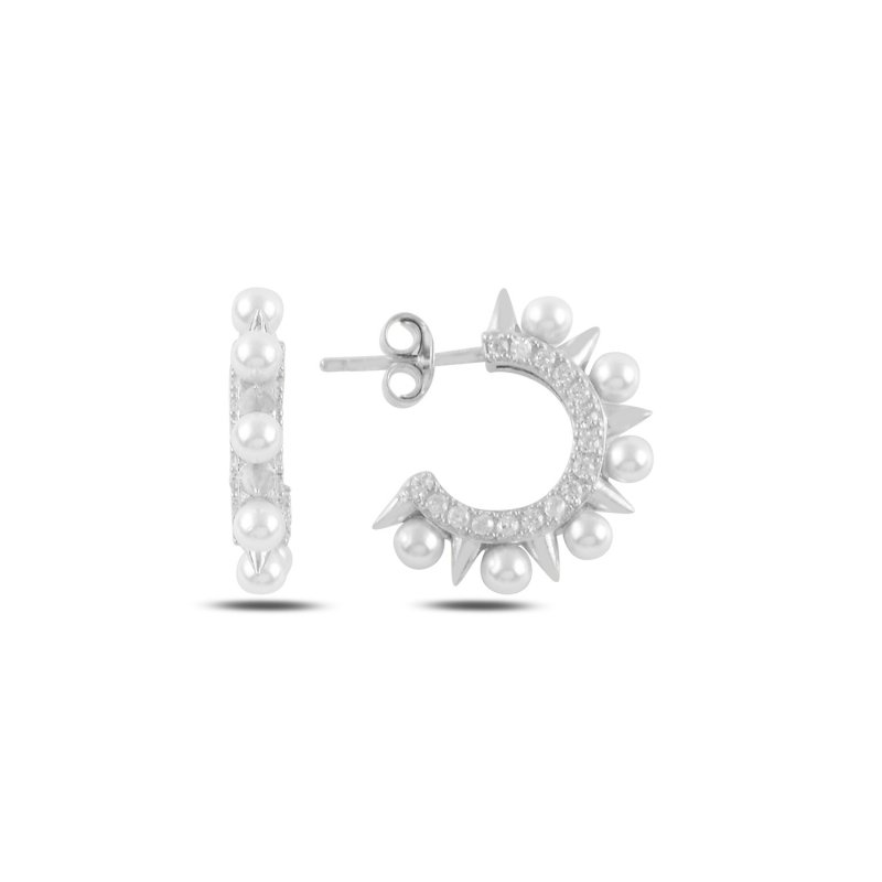 Pearl & CZ Stud Earrings - E98972
