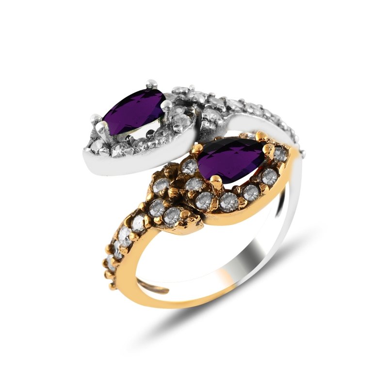 CZ Ottoman Style Adjustable Size Ring - R98990