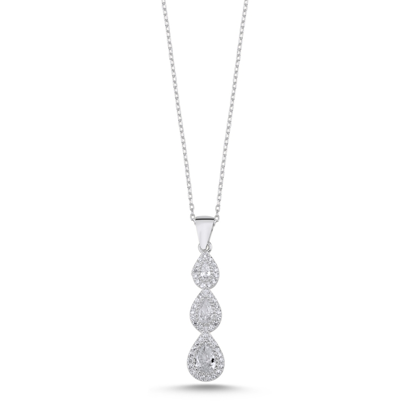Teardrop CZ Necklace - N99149