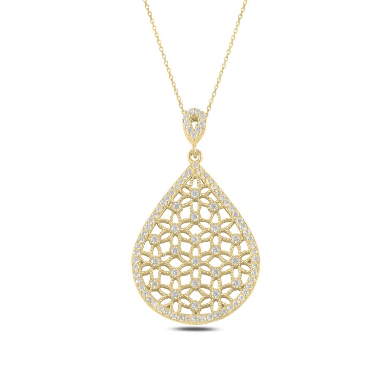 Teardrop Flower of Life Necklace - N99151