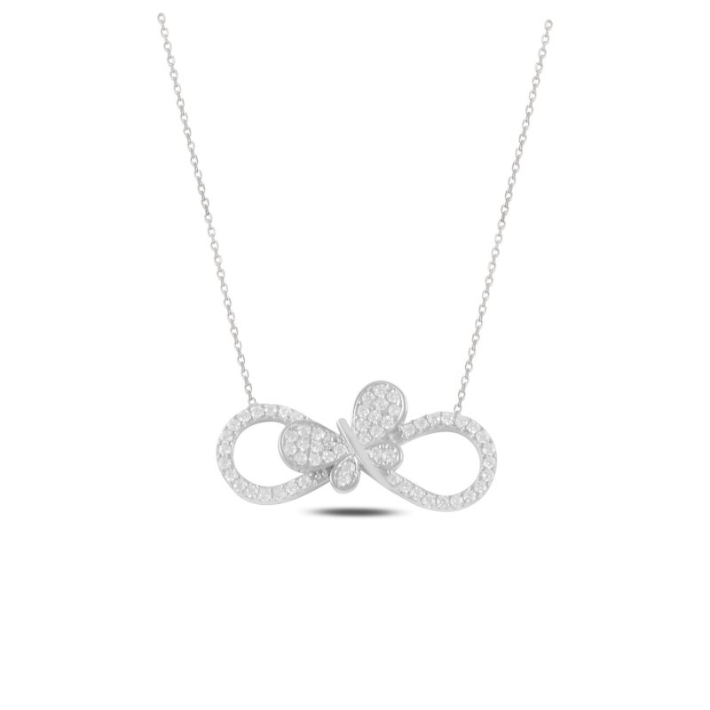 Infinity & Butterfly CZ Necklace - N99160
