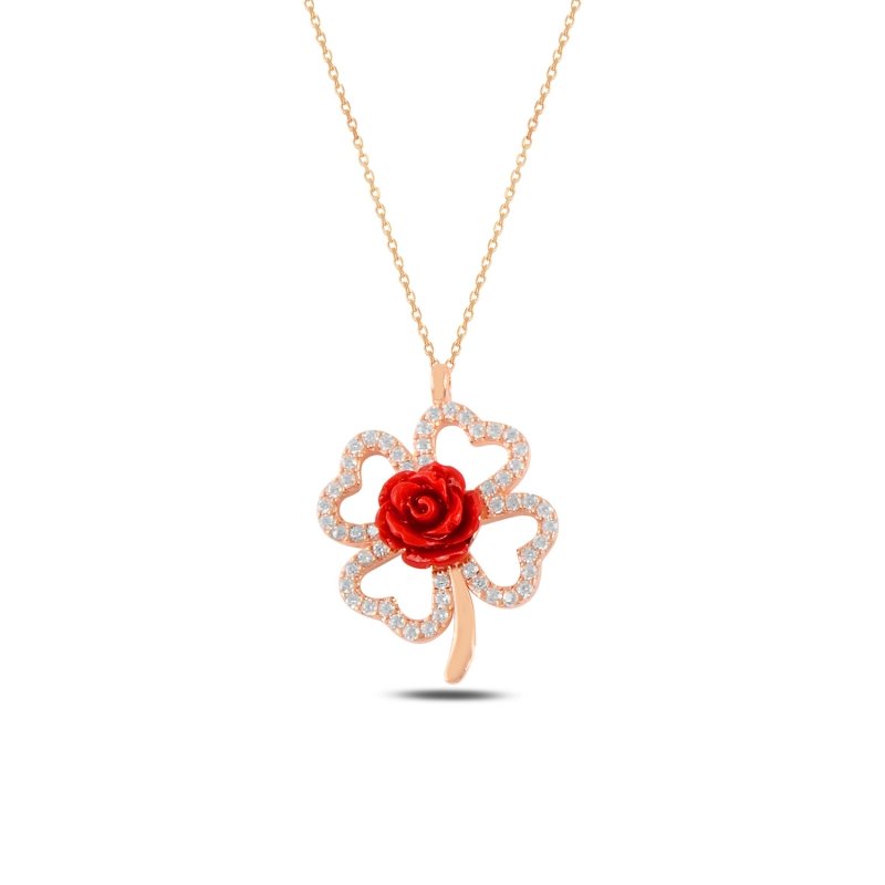 Clover & Rose CZ Necklace - N99206