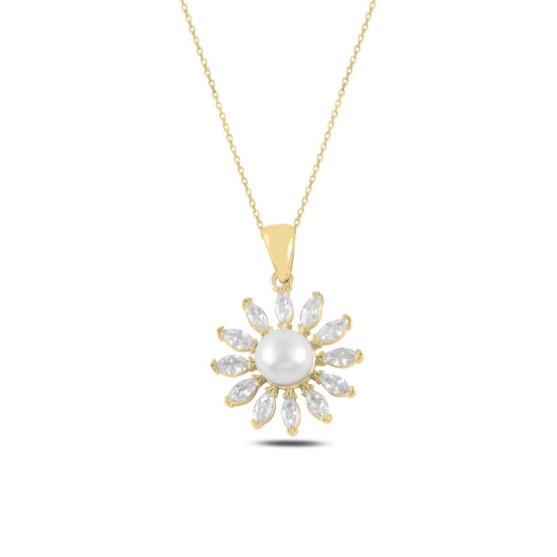 Pearl & CZ Necklace - N99212