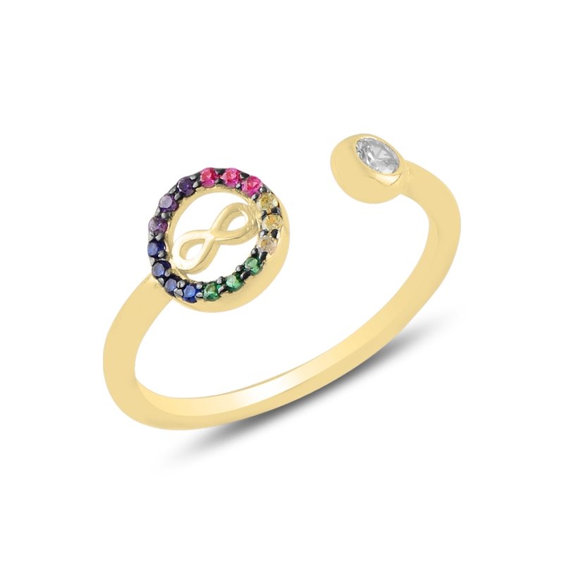 Infinity Multi Color CZ Adjustable Size Ring - R99257