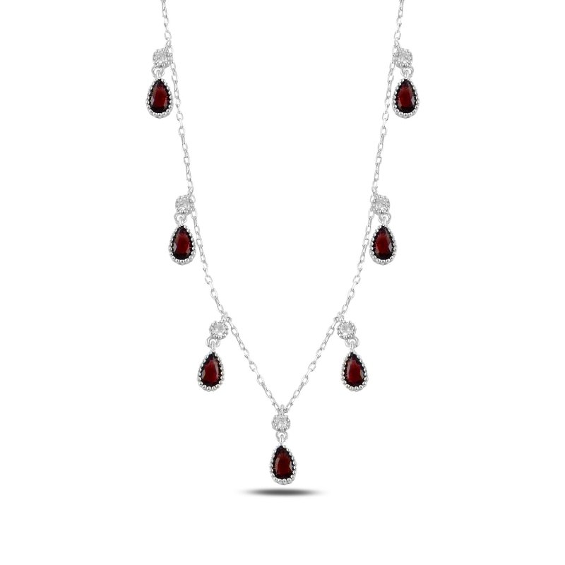 Teardrop CZ Dangle Charm Necklace - N99291