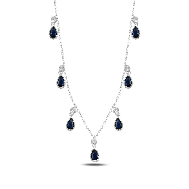 Teardrop CZ Dangle Charm Necklace - N99291