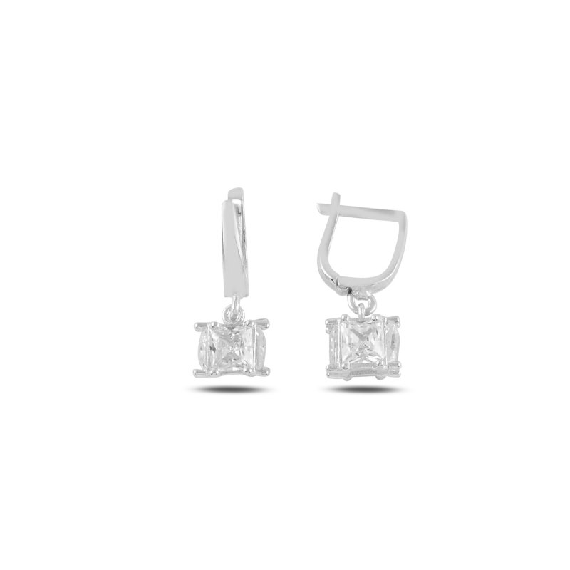 Baget Zirkon Taşlı Sallantılı Küp Küpe - E99931