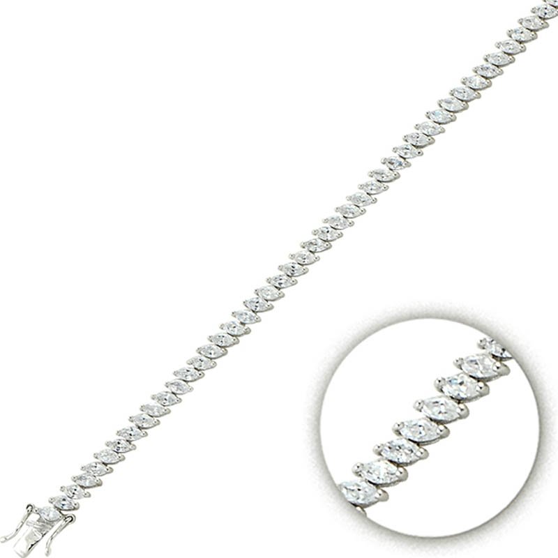 Line CZ Marquise Bracelet - B08939