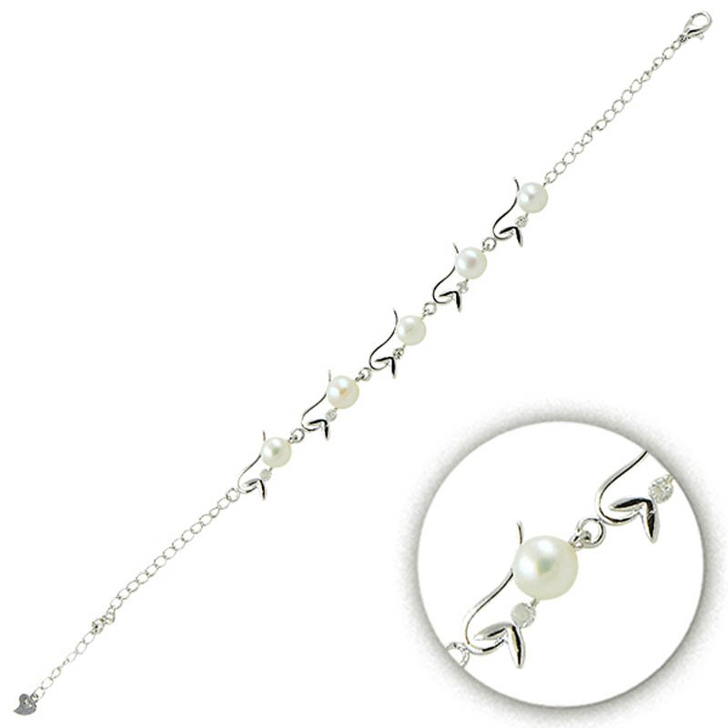 Silver Pearl Bracelet - B08961