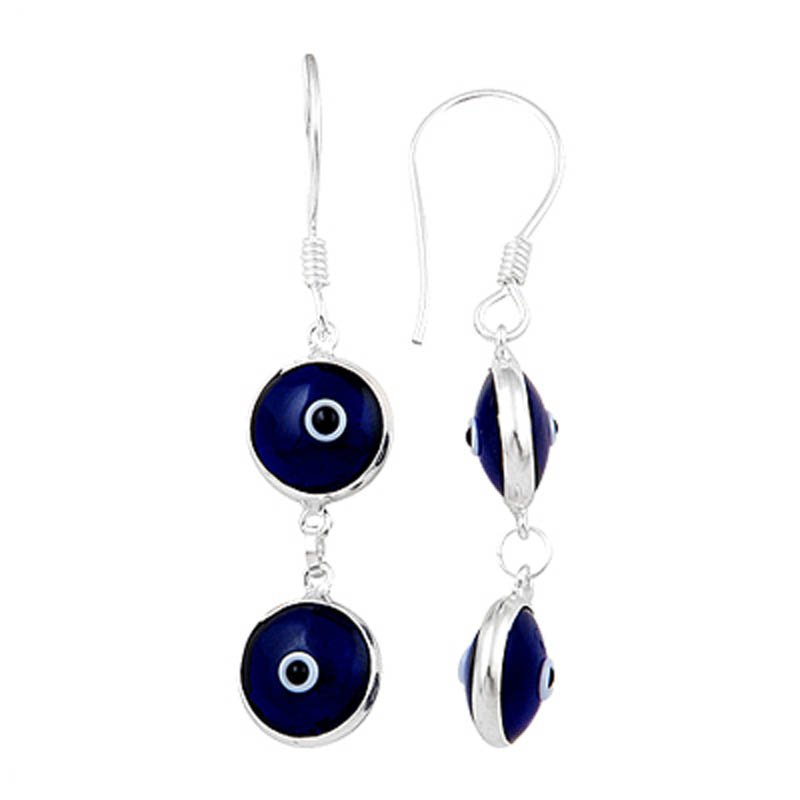 Silver Evil Eye Earrings - E05374