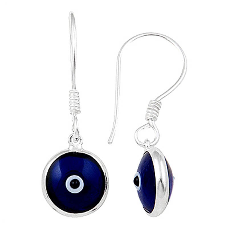 Silver Evil Eye Earrings - E05375