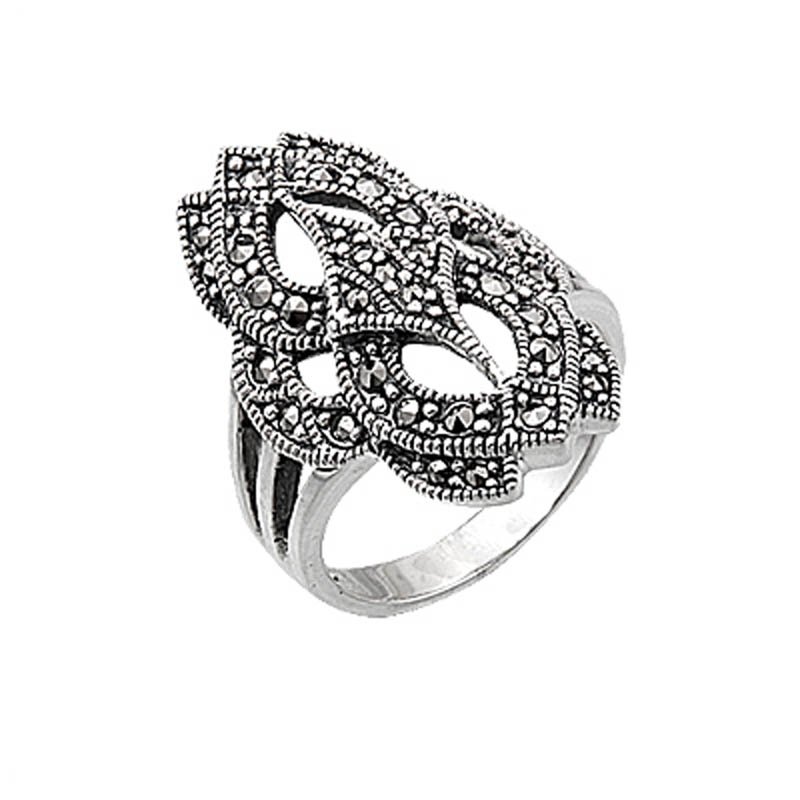 Silver Marcasite Ring - R00439