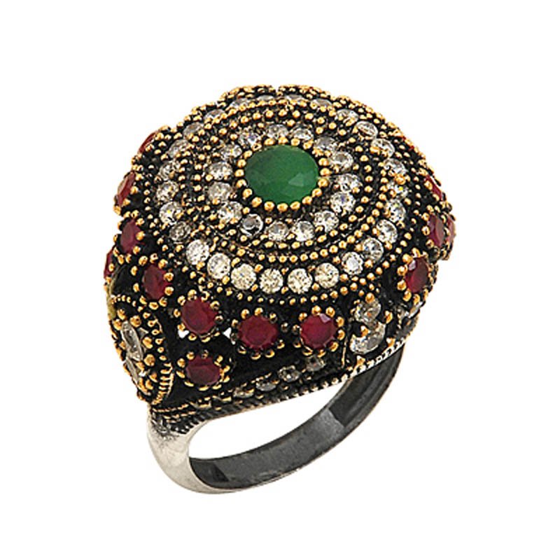 Ottoman Style CZ Ring - R08063