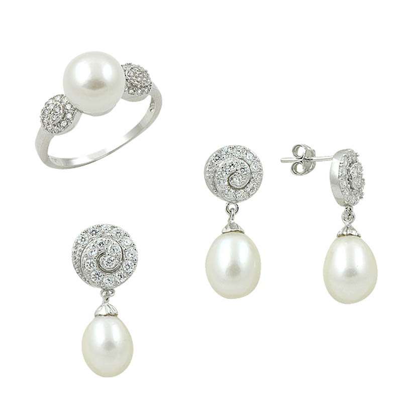 Silver Pearl Set - S09049