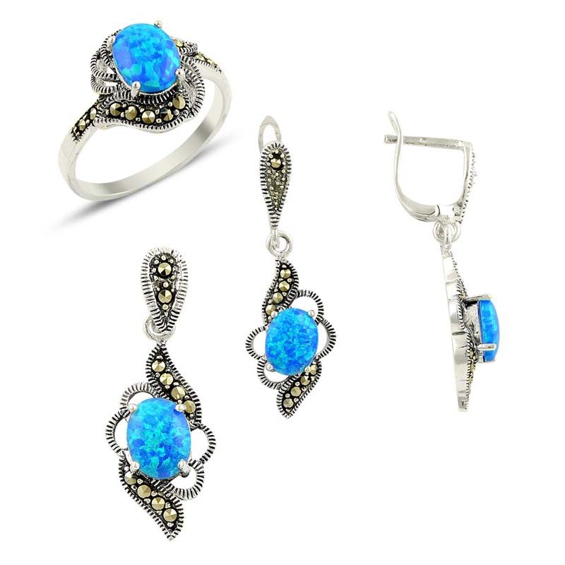 Opal & Marcasite Set - S13723